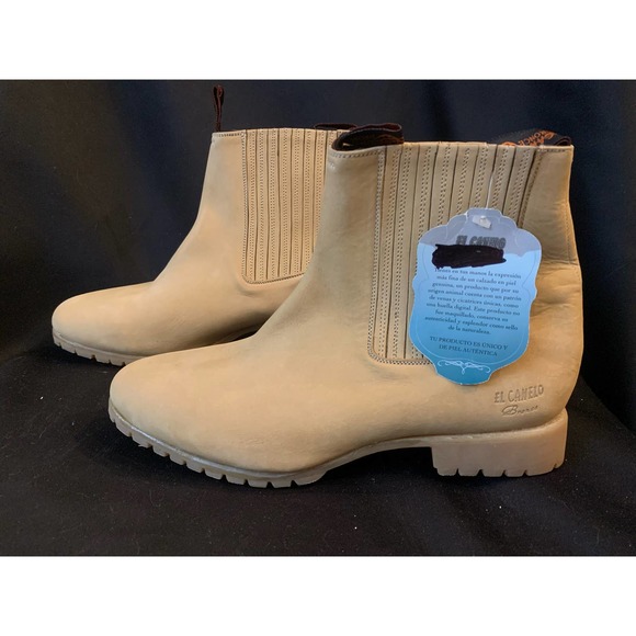 H NWT El Canello men’s pull on ankle boots SZ 27.5 - Picture 4 of 11